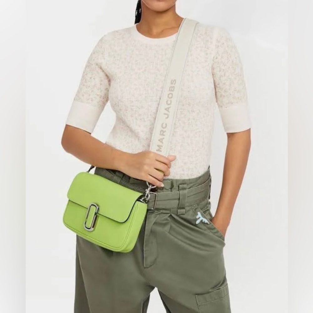 Marc Jacobs ‘The J Marc’ Shoulder Crossbody Bag Green Glow Rare Sold Out Color - Picture 11 of 15